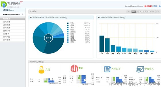 网站分析工具深度讲解之访问者人口学